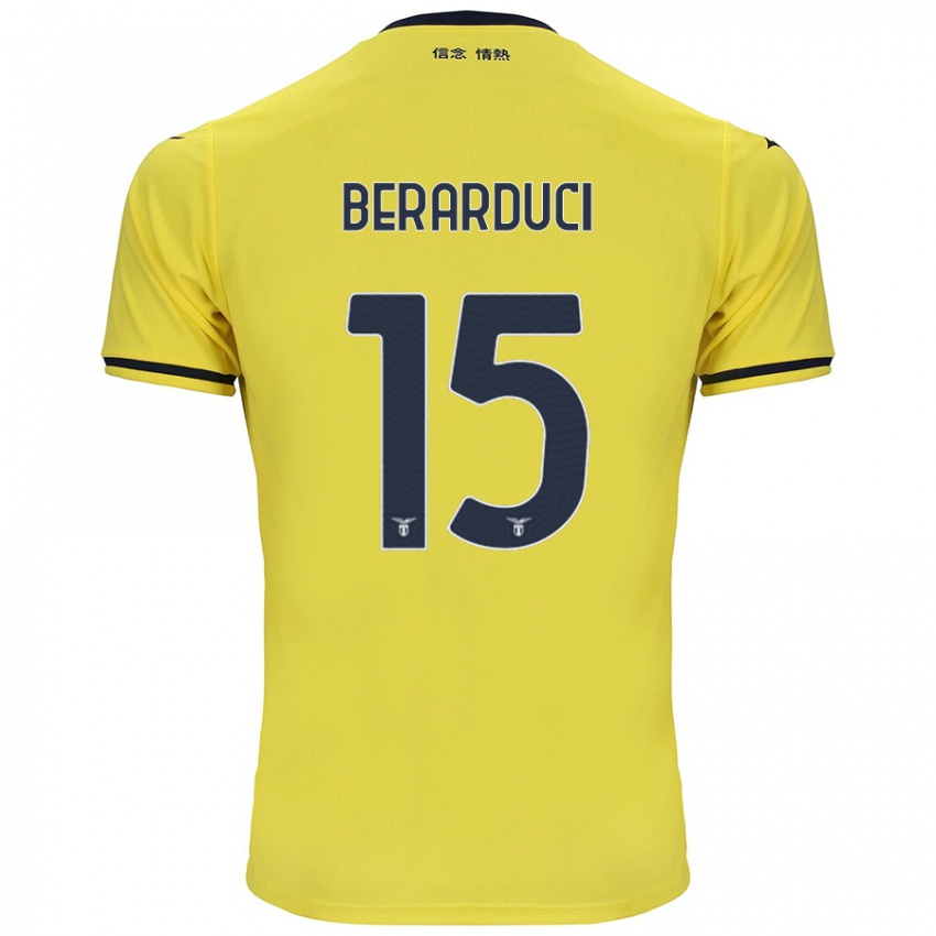 Niño Camiseta Martina Berarduci #15 Amarillo 2ª Equipación 2024/25 La Camisa México