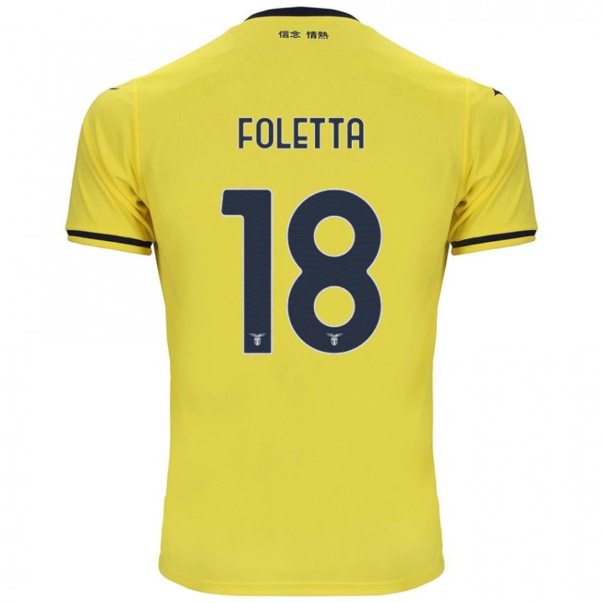 Niño Camiseta Isabella Foletta #18 Amarillo 2ª Equipación 2024/25 La Camisa México