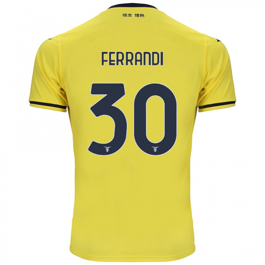 Niño Camiseta Giulia Ferrandi #30 Amarillo 2ª Equipación 2024/25 La Camisa México