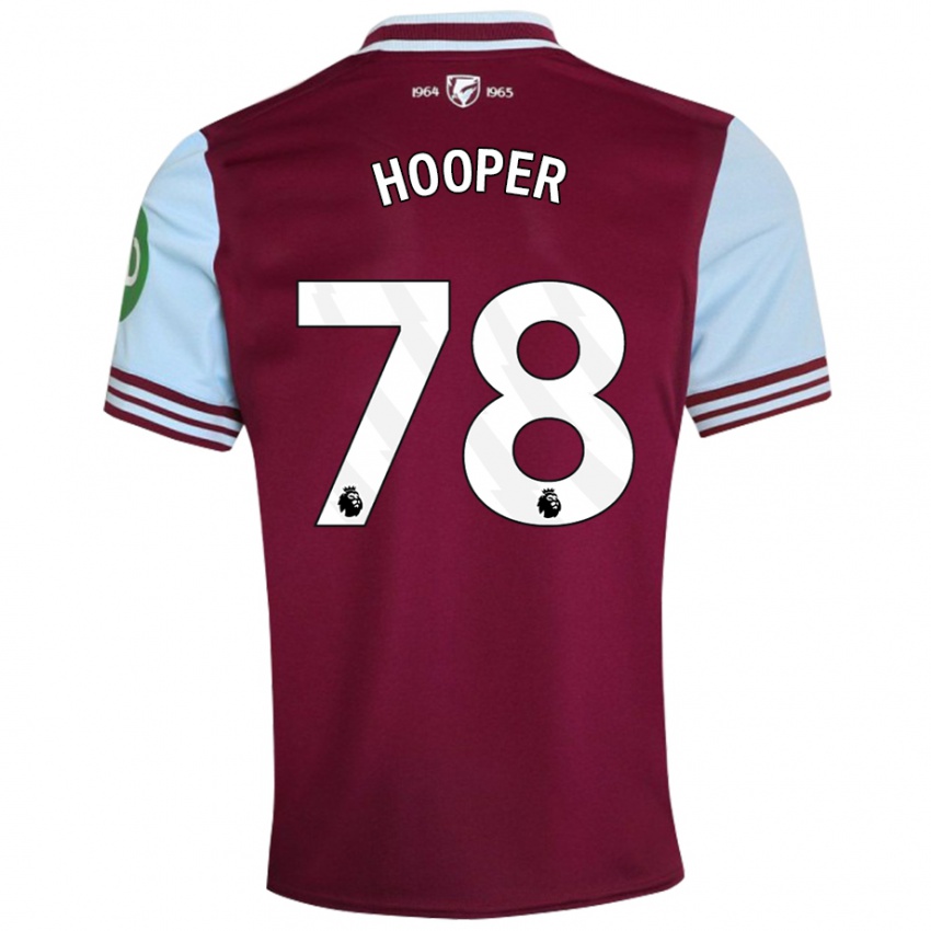 Hombre Camiseta Finley Hooper #78 Rojo Oscuro 1ª Equipación 2024/25 La Camisa México