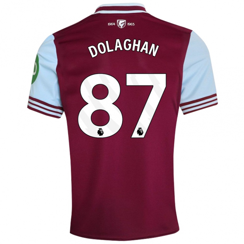 Hombre Camiseta Brad Dolaghan #87 Rojo Oscuro 1ª Equipación 2024/25 La Camisa México