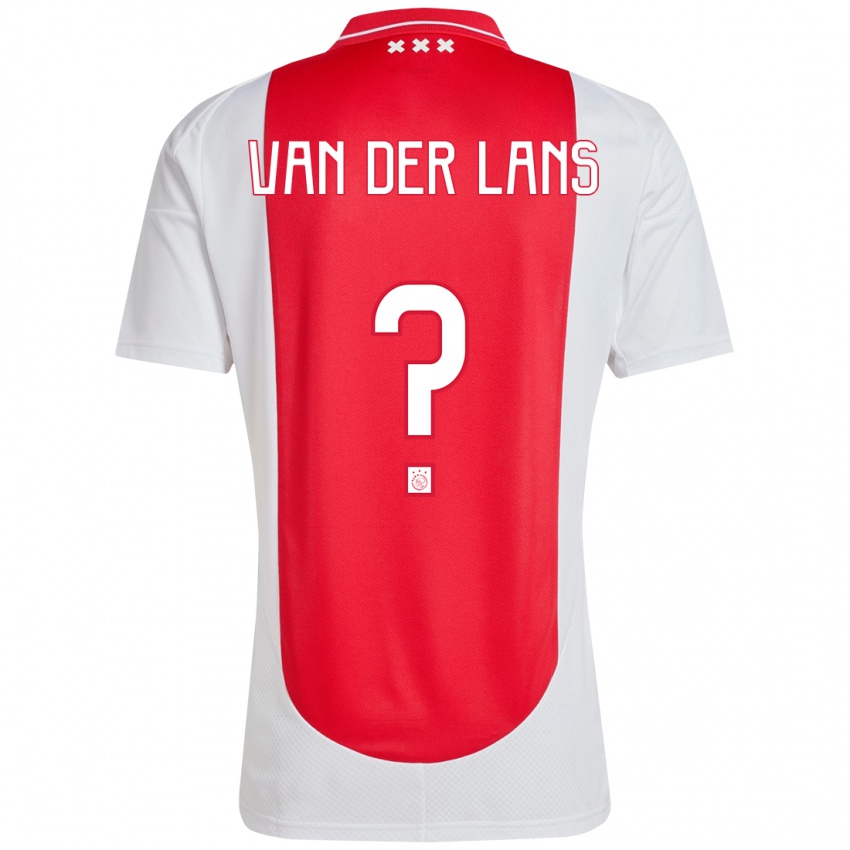 Hombre Camiseta Mylo Van Der Lans #0 Rojo Blanco 1ª Equipación 2024/25 La Camisa México