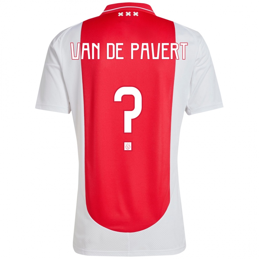 Hombre Camiseta Ryan Van De Pavert #0 Rojo Blanco 1ª Equipación 2024/25 La Camisa México