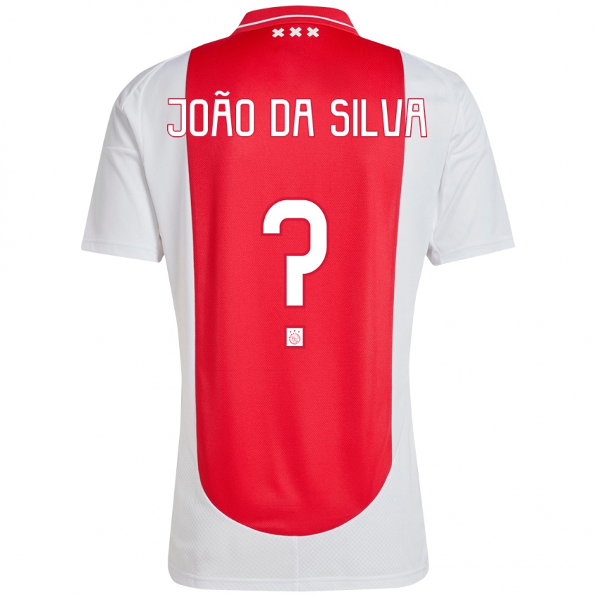 Hombre Camiseta Miguel João Da Silva #0 Rojo Blanco 1ª Equipación 2024/25 La Camisa México