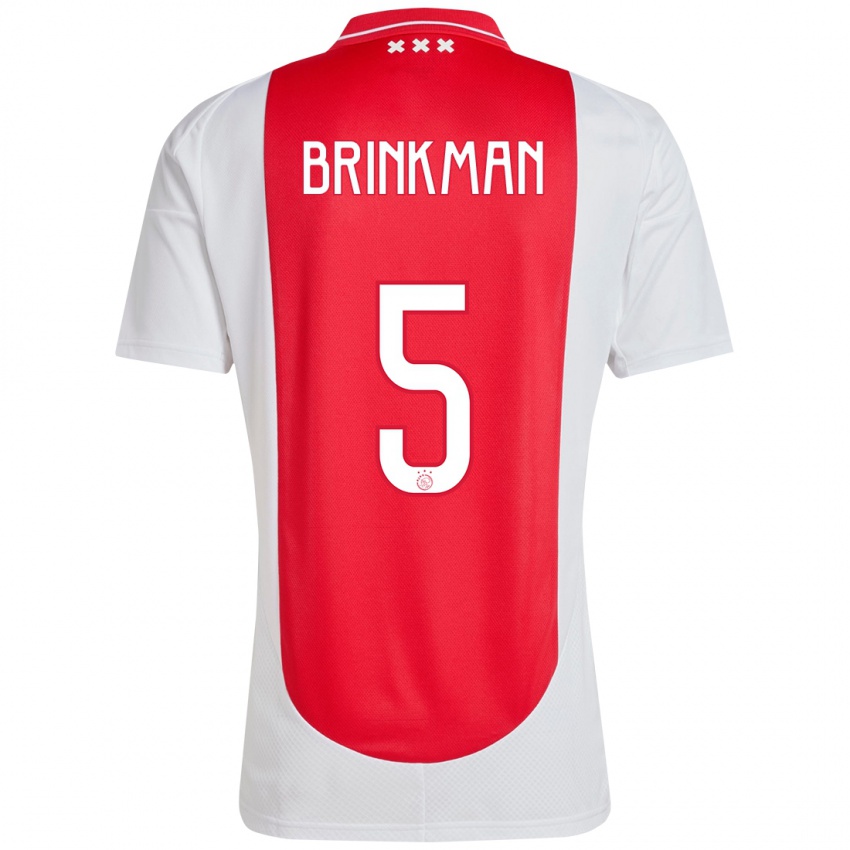 Hombre Camiseta Tim Brinkman #5 Rojo Blanco 1ª Equipación 2024/25 La Camisa México