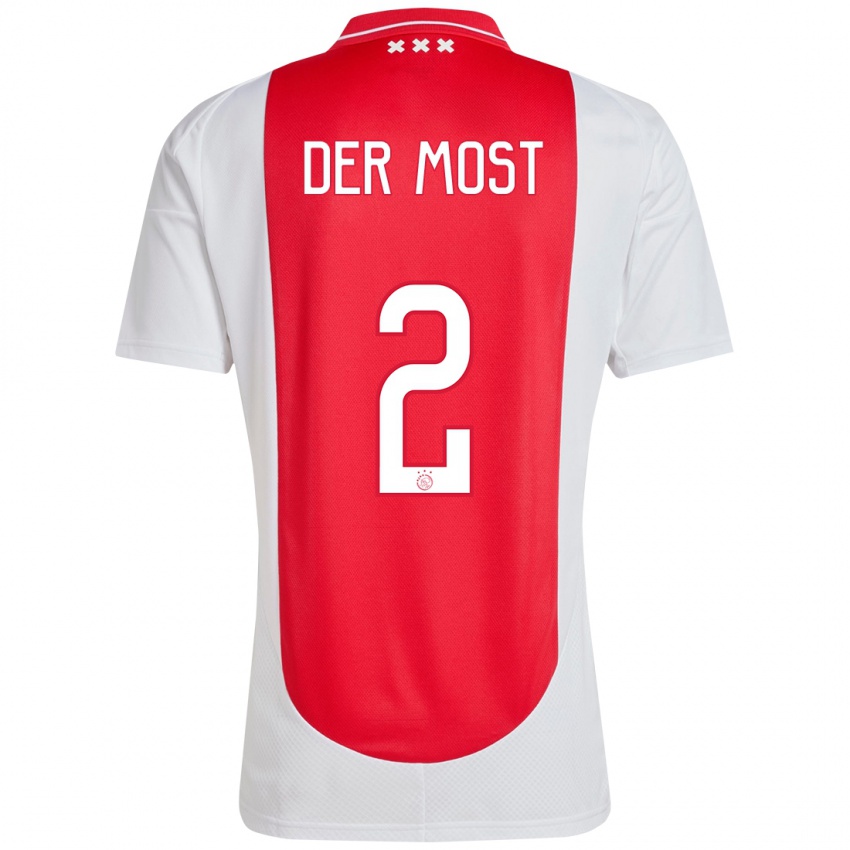 Hombre Camiseta Liza Van Der Most #2 Rojo Blanco 1ª Equipación 2024/25 La Camisa México