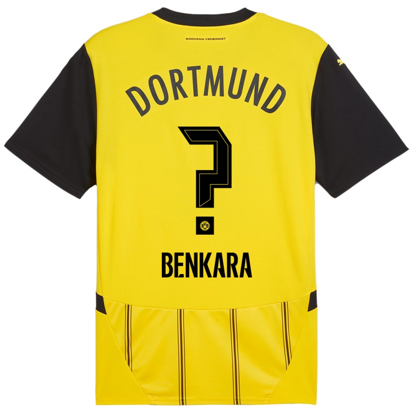 Hombre Camiseta Elias Benkara #0 Amarillo Negro 1ª Equipación 2024/25 La Camisa México