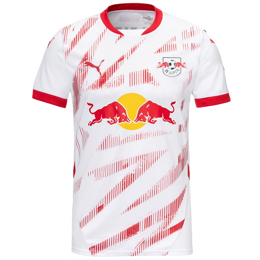 Hombre Camiseta Kevin Kampl #44 Blanco Rojo 1ª Equipación 2024/25 La Camisa México