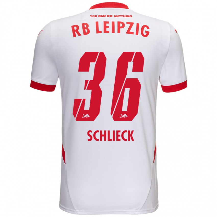 Hombre Camiseta Timo Schlieck #36 Blanco Rojo 1ª Equipación 2024/25 La Camisa México