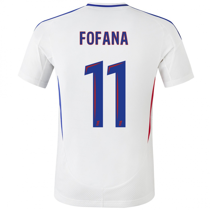 Hombre Camiseta Malick Fofana #11 Blanco Azul 1ª Equipación 2024/25 La Camisa México