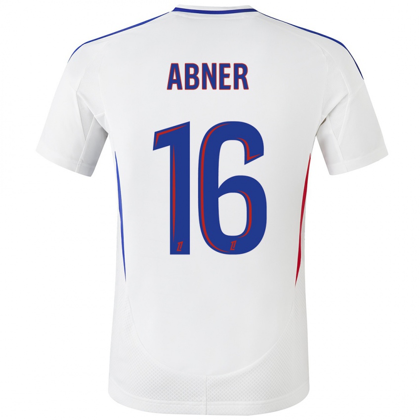 Hombre Camiseta Abner #16 Blanco Azul 1ª Equipación 2024/25 La Camisa México