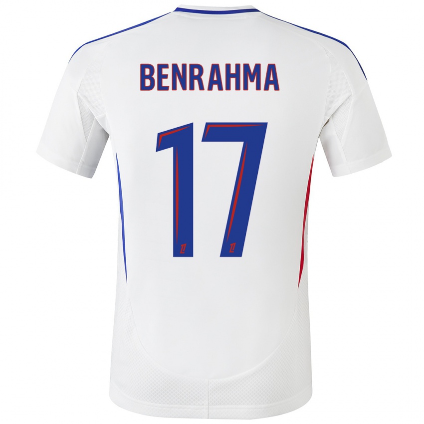 Hombre Camiseta Said Benrahma #17 Blanco Azul 1ª Equipación 2024/25 La Camisa México