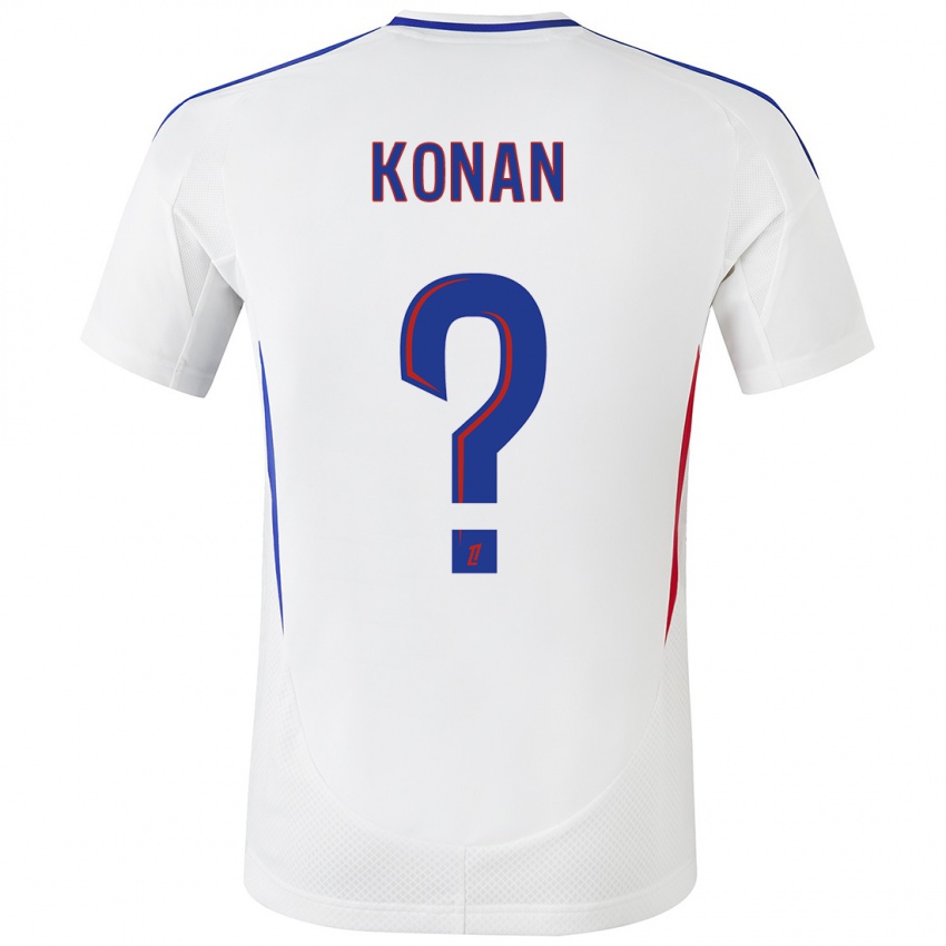 Hombre Camiseta Yvann Konan #0 Blanco Azul 1ª Equipación 2024/25 La Camisa México