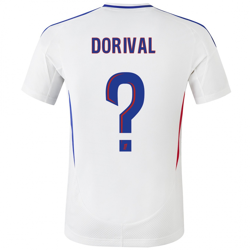 Hombre Camiseta Pierre Dorival #0 Blanco Azul 1ª Equipación 2024/25 La Camisa México