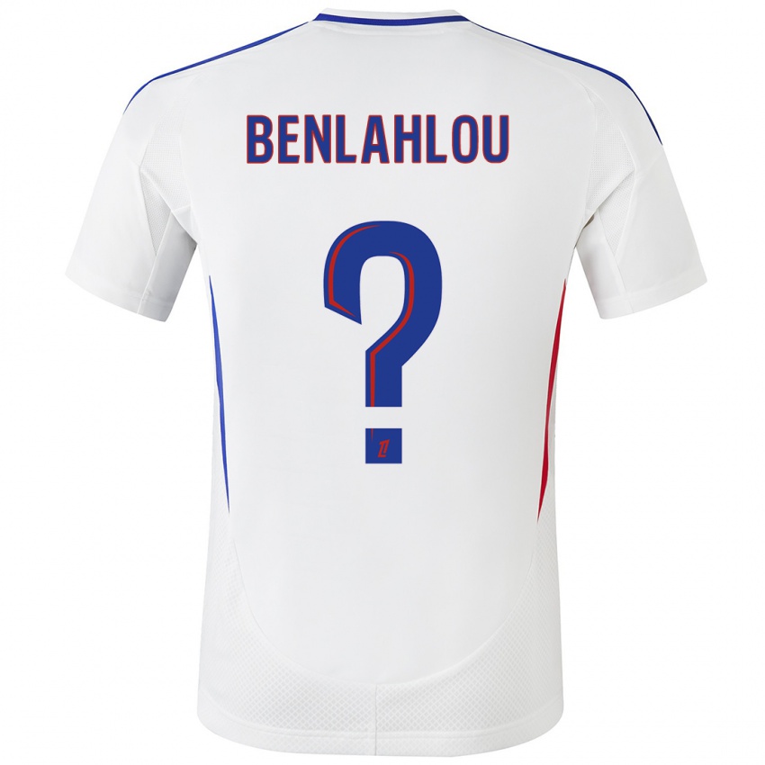 Hombre Camiseta Daryll Benlahlou #0 Blanco Azul 1ª Equipación 2024/25 La Camisa México