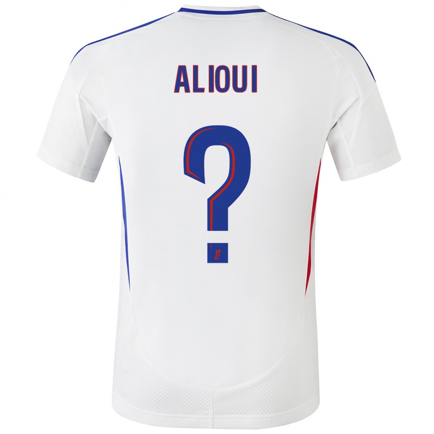 Hombre Camiseta Adam Alioui #0 Blanco Azul 1ª Equipación 2024/25 La Camisa México