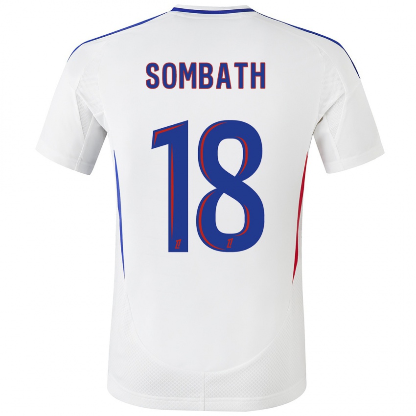 Hombre Camiseta Alice Sombath #18 Blanco Azul 1ª Equipación 2024/25 La Camisa México