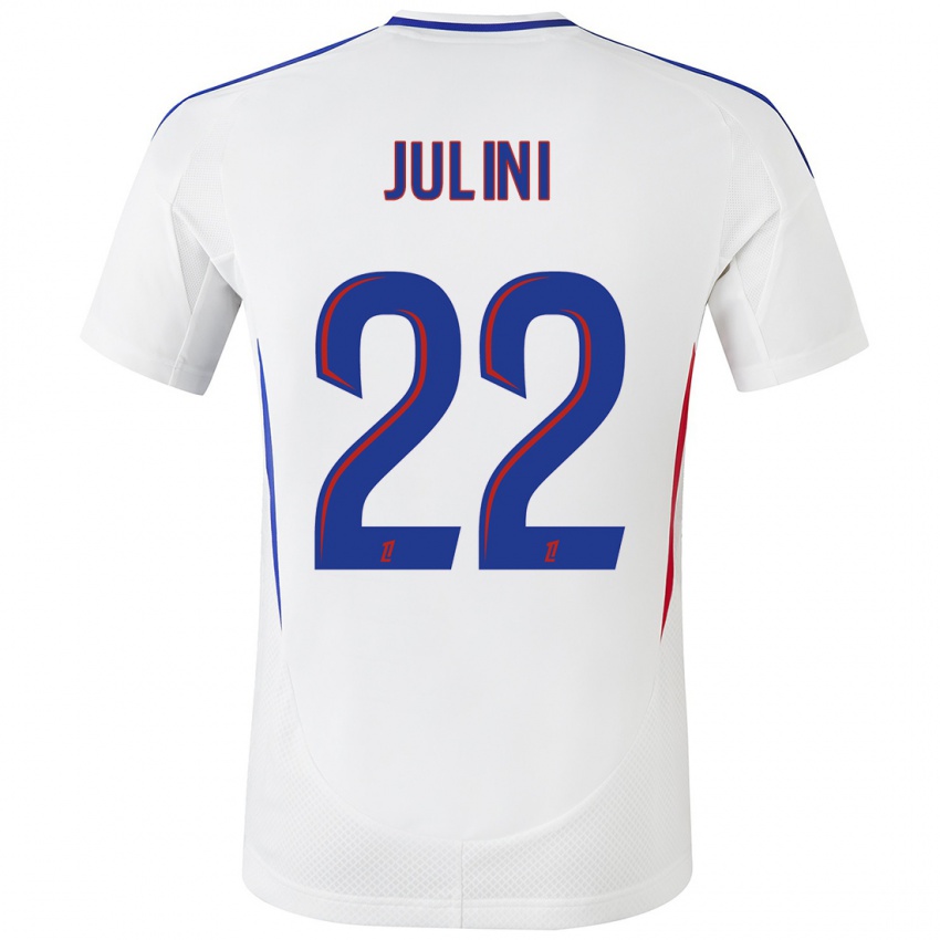 Hombre Camiseta Sally Julini #22 Blanco Azul 1ª Equipación 2024/25 La Camisa México