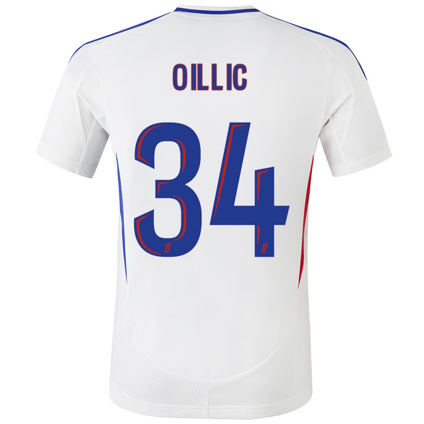 Hombre Camiseta Laureen Oillic #34 Blanco Azul 1ª Equipación 2024/25 La Camisa México