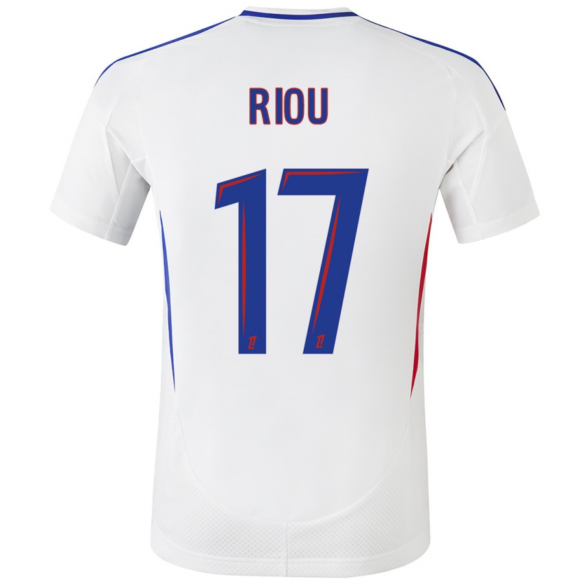 Hombre Camiseta Remy Riou #17 Blanco Azul 1ª Equipación 2024/25 La Camisa México