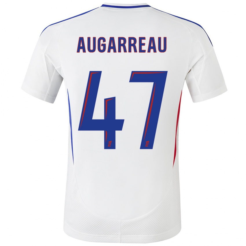 Hombre Camiseta Sofiane Augarreau #47 Blanco Azul 1ª Equipación 2024/25 La Camisa México