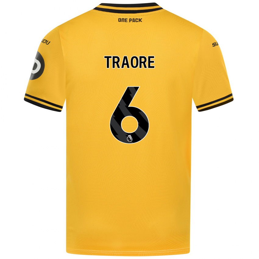 Hombre Camiseta Boubacar Traoré #6 Amarillo 1ª Equipación 2024/25 La Camisa México