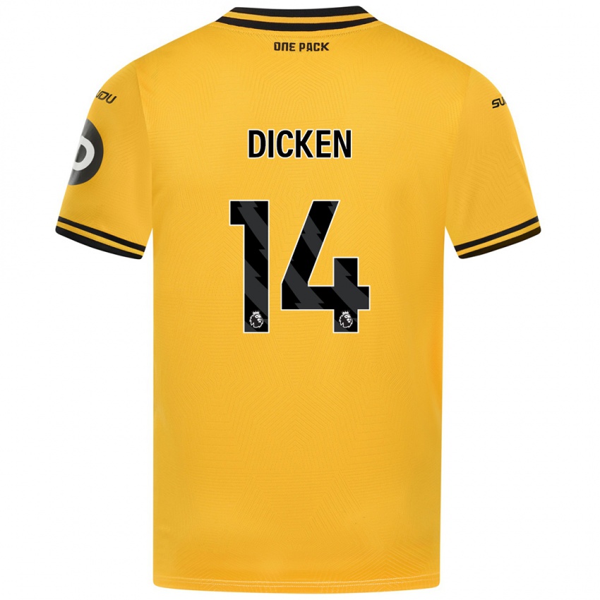 Hombre Camiseta Amy Dicken #14 Amarillo 1ª Equipación 2024/25 La Camisa México