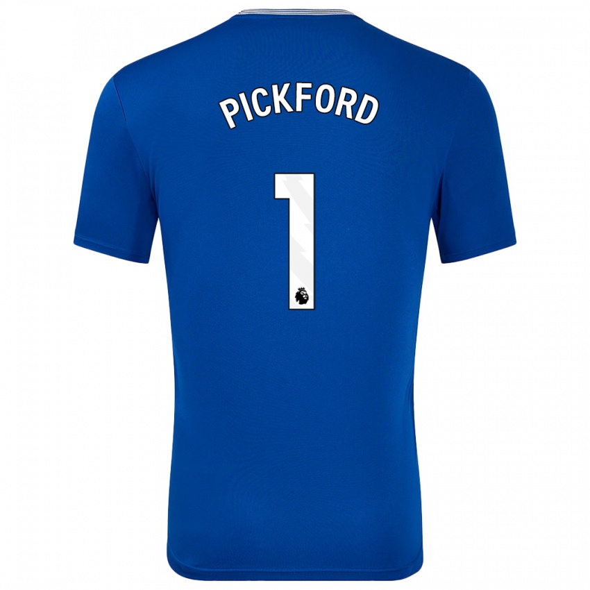 Hombre Camiseta Pickford #1 Azul Con 1ª Equipación 2024/25 La Camisa México