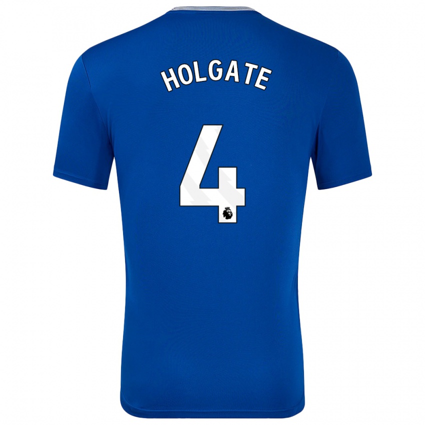 Hombre Camiseta Mason Holgate #4 Azul Con 1ª Equipación 2024/25 La Camisa México