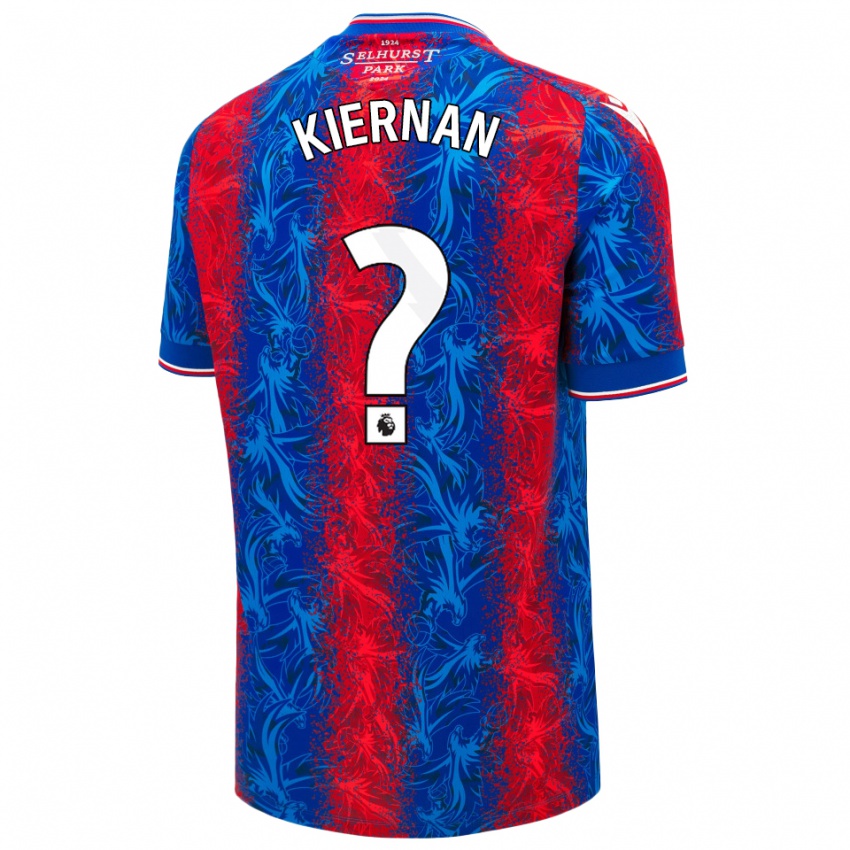 Hombre Camiseta Brendan Kiernan #0 Rayas Rojas Y Azules 1ª Equipación 2024/25 La Camisa México