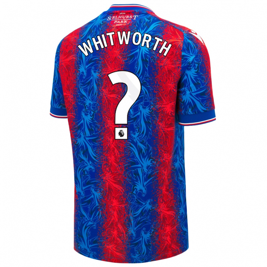 Hombre Camiseta Harry Whitworth #0 Rayas Rojas Y Azules 1ª Equipación 2024/25 La Camisa México