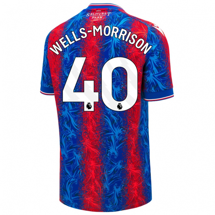 Hombre Camiseta Jack Wells-Morrison #40 Rayas Rojas Y Azules 1ª Equipación 2024/25 La Camisa México