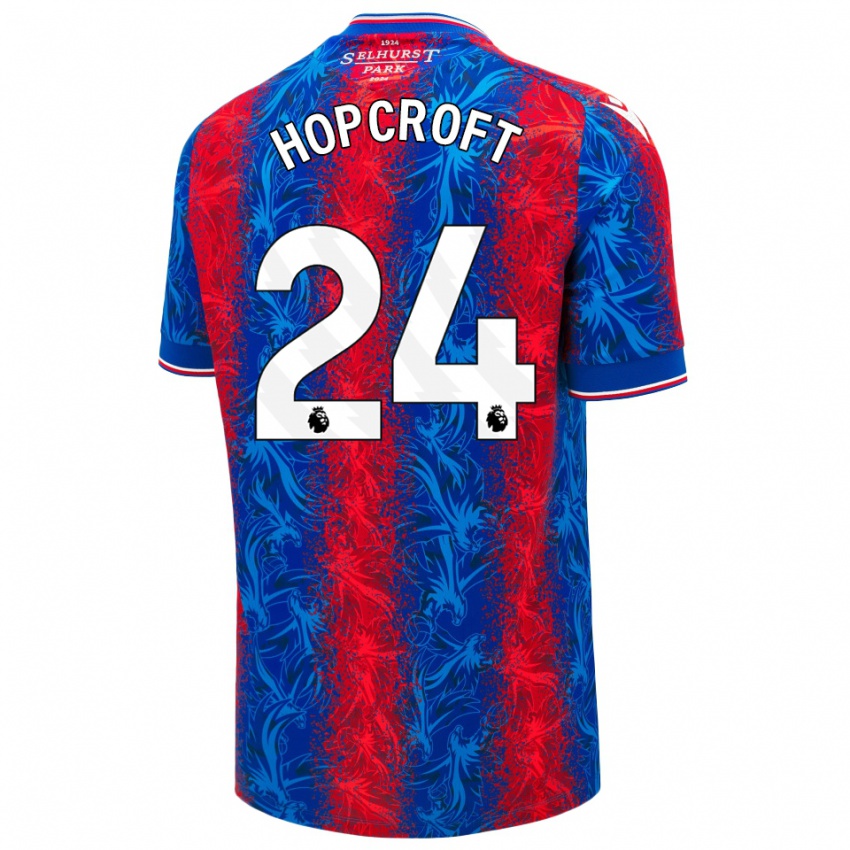 Hombre Camiseta Shanade Hopcroft #24 Rayas Rojas Y Azules 1ª Equipación 2024/25 La Camisa México