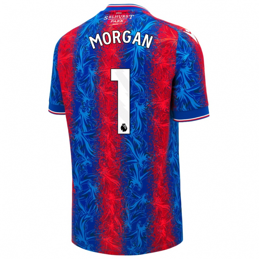 Hombre Camiseta Chloe Morgan #1 Rayas Rojas Y Azules 1ª Equipación 2024/25 La Camisa México