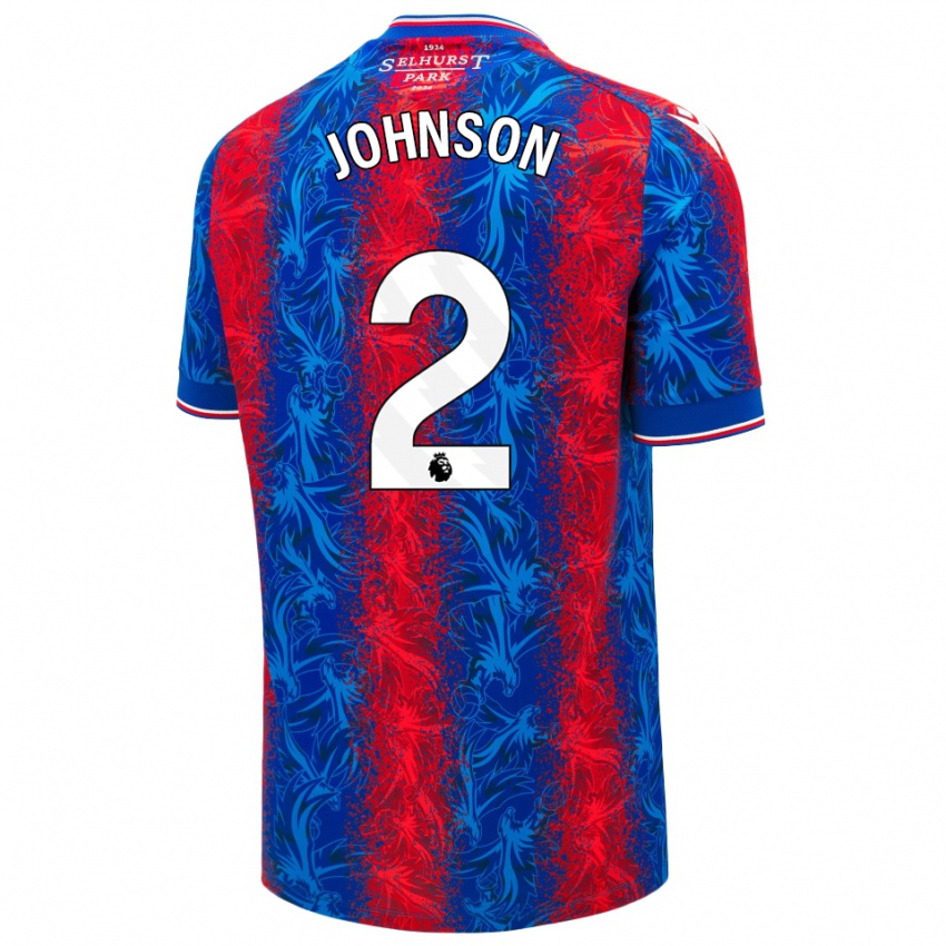 Hombre Camiseta Annabel Johnson #2 Rayas Rojas Y Azules 1ª Equipación 2024/25 La Camisa México