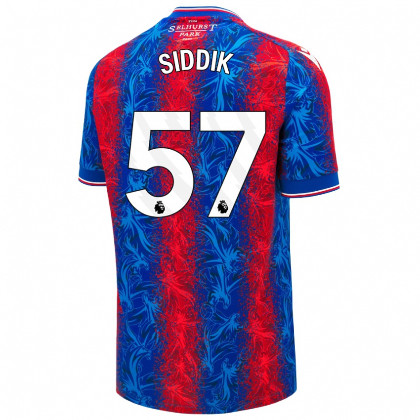 Hombre Camiseta Cardo Siddik #57 Rayas Rojas Y Azules 1ª Equipación 2024/25 La Camisa México