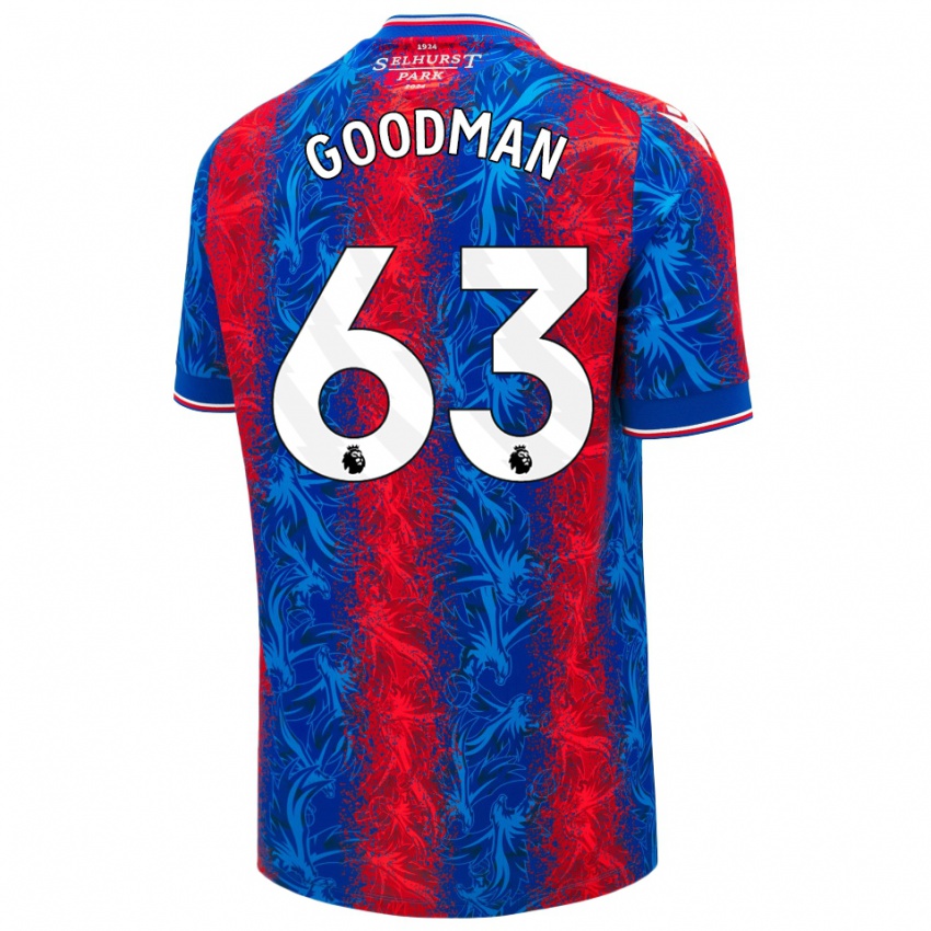 Hombre Camiseta Owen Goodman #63 Rayas Rojas Y Azules 1ª Equipación 2024/25 La Camisa México