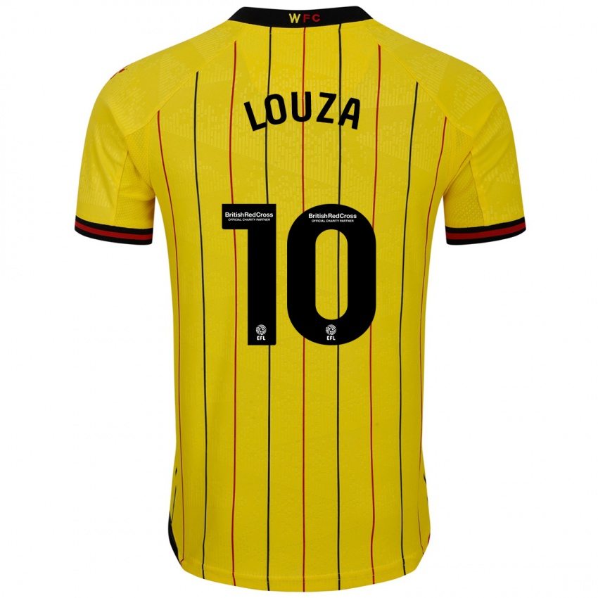 Hombre Camiseta Imrân Louza #10 Amarillo Negro 1ª Equipación 2024/25 La Camisa México