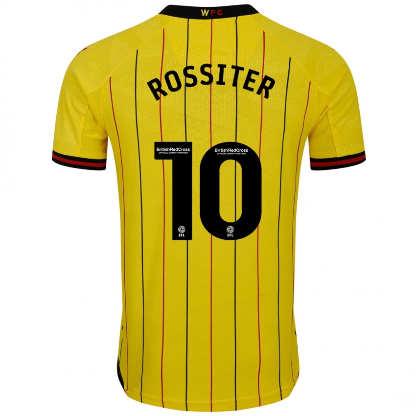 Hombre Camiseta Annie Rossiter #10 Amarillo Negro 1ª Equipación 2024/25 La Camisa México