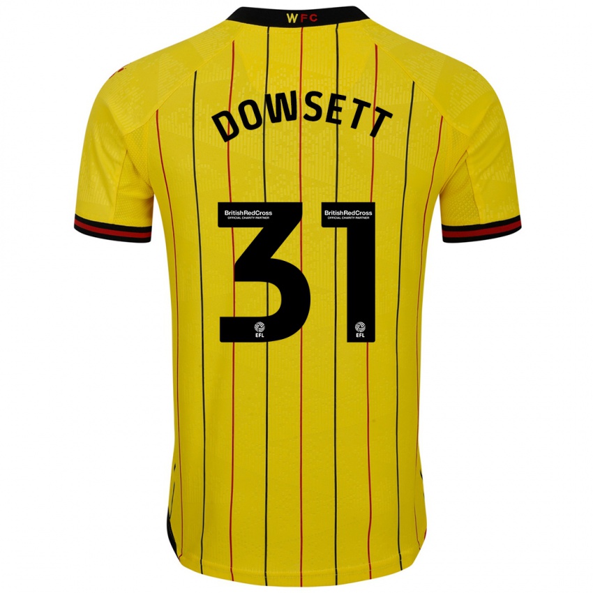 Hombre Camiseta Rebekah Dowsett #31 Amarillo Negro 1ª Equipación 2024/25 La Camisa México