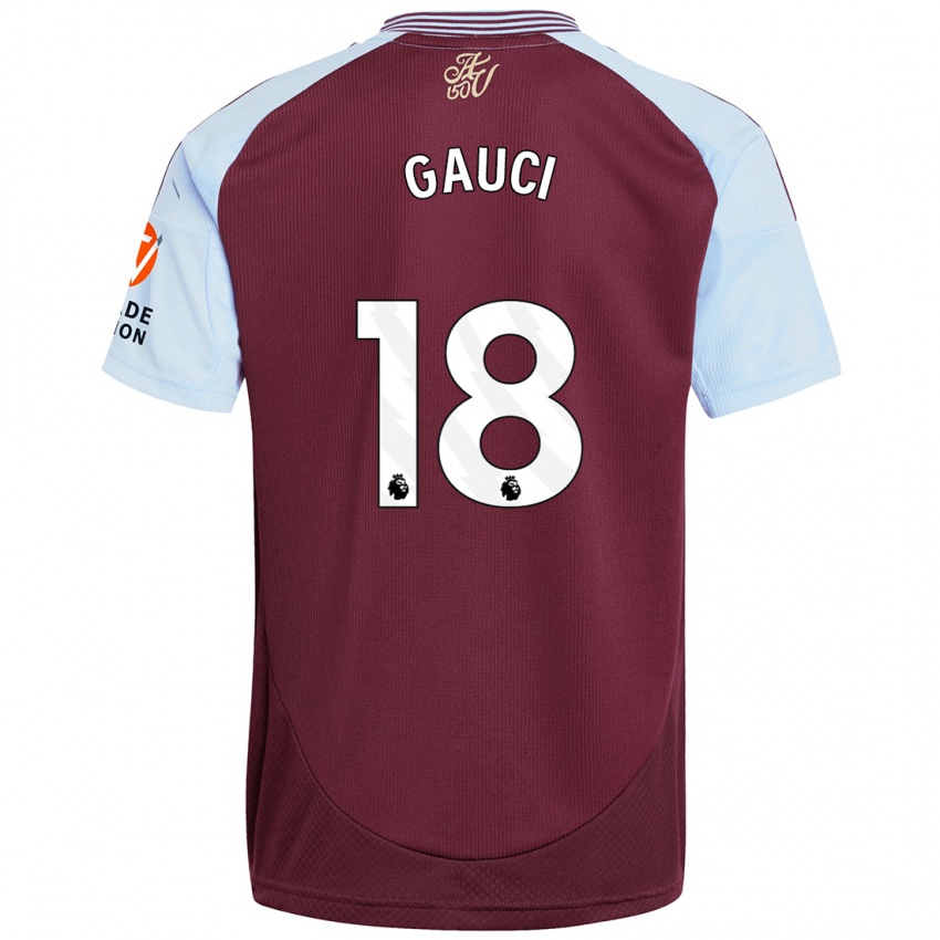 Hombre Camiseta Joe Gauci #18 Borgoña Azul Cielo 1ª Equipación 2024/25 La Camisa México