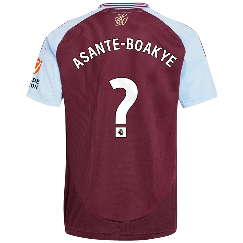 Hombre Camiseta Max Asante-Boakye #0 Borgoña Azul Cielo 1ª Equipación 2024/25 La Camisa México