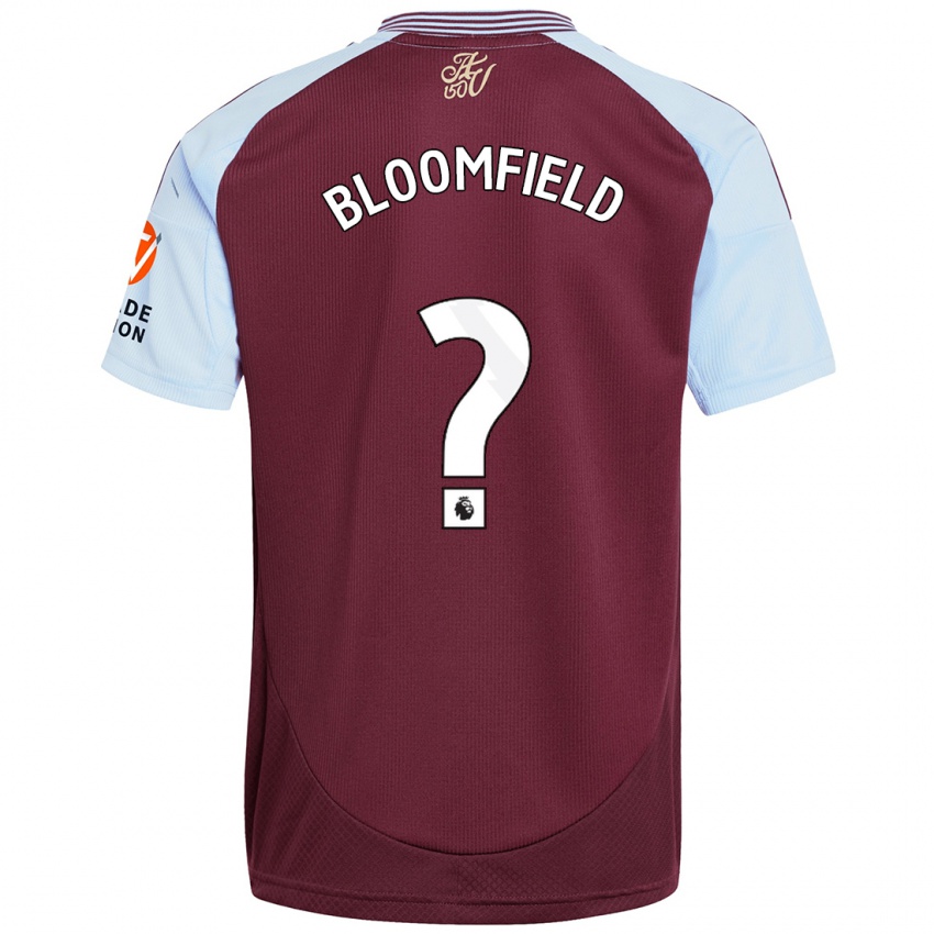 Hombre Camiseta Teddie Bloomfield #0 Borgoña Azul Cielo 1ª Equipación 2024/25 La Camisa México