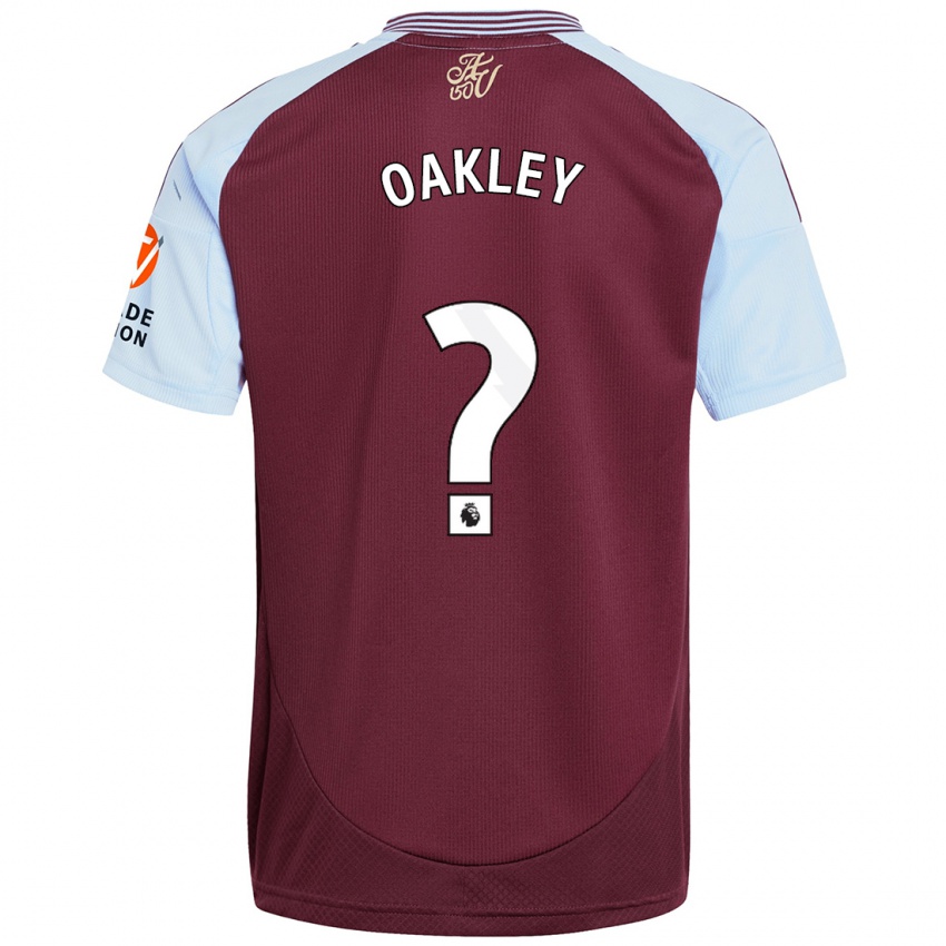 Hombre Camiseta Rhys Oakley #0 Borgoña Azul Cielo 1ª Equipación 2024/25 La Camisa México