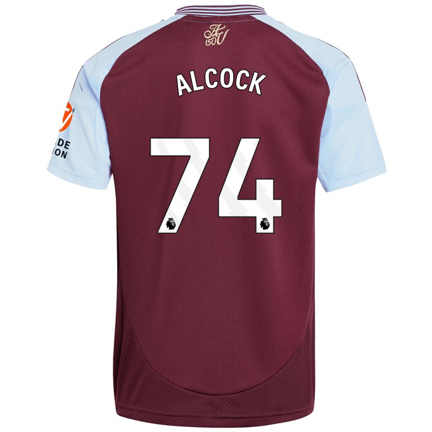 Hombre Camiseta Todd Alcock #74 Borgoña Azul Cielo 1ª Equipación 2024/25 La Camisa México