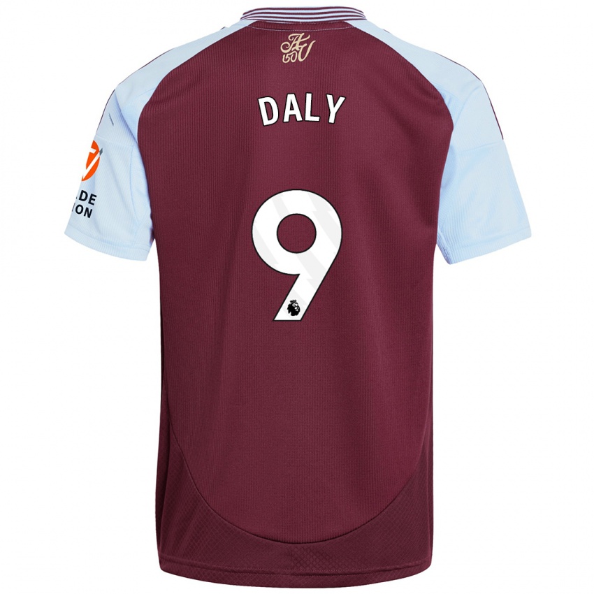 Hombre Camiseta Rachel Daly #9 Borgoña Azul Cielo 1ª Equipación 2024/25 La Camisa México