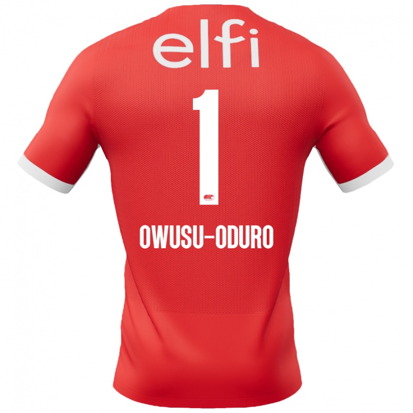 Hombre Camiseta Rome Jayden Owusu-Oduro #1 Rojo Blanco 1ª Equipación 2024/25 La Camisa México