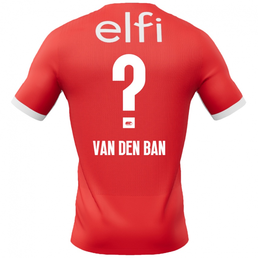 Hombre Camiseta Yoël Van Den Ban #0 Rojo Blanco 1ª Equipación 2024/25 La Camisa México