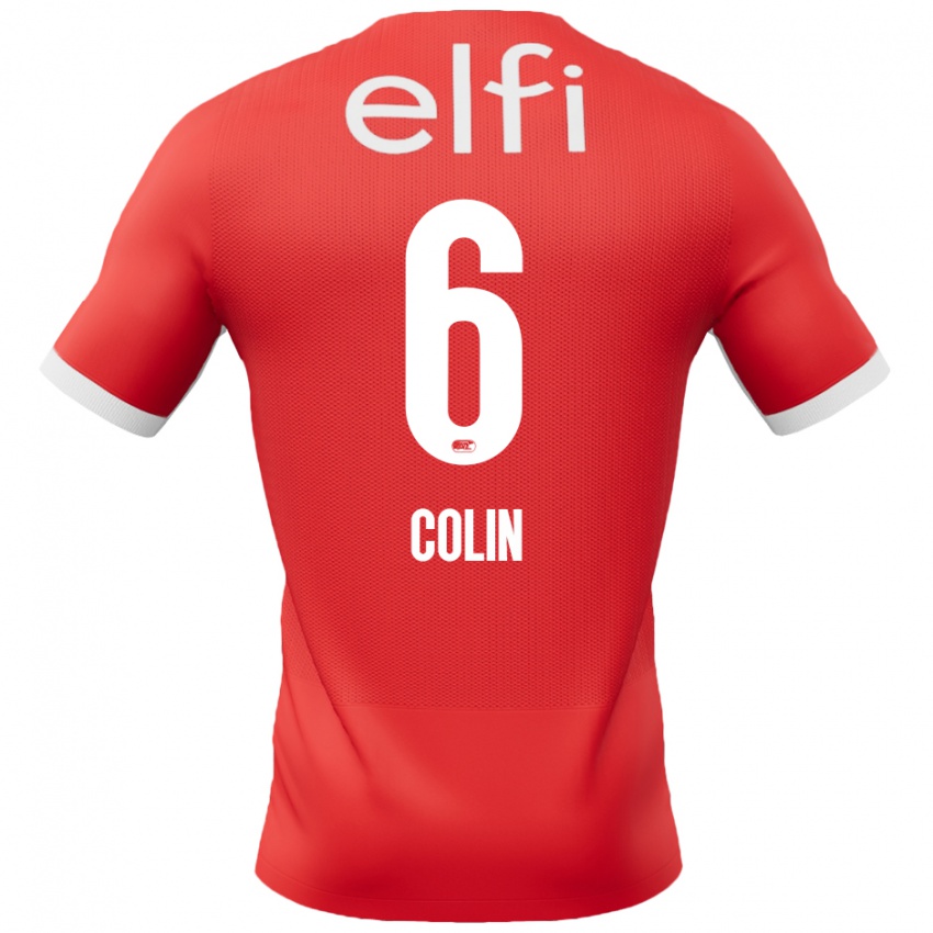 Hombre Camiseta Isa Colin #6 Rojo Blanco 1ª Equipación 2024/25 La Camisa México