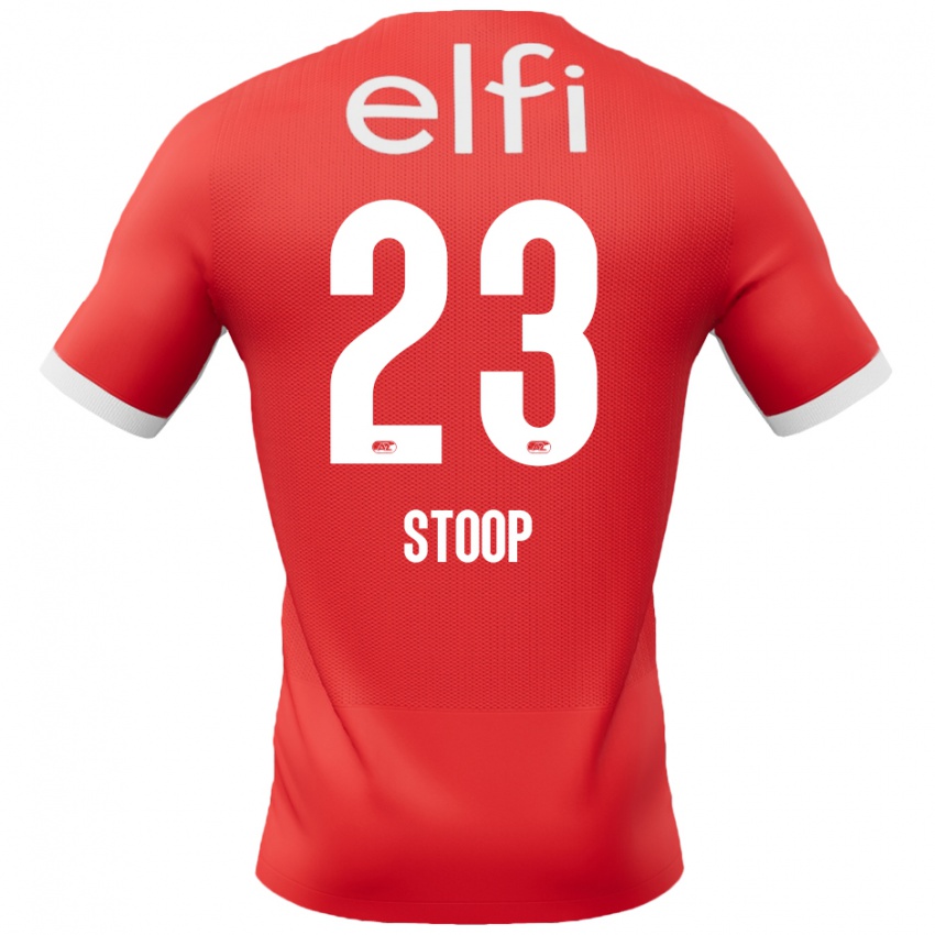 Hombre Camiseta Maudy Stoop #23 Rojo Blanco 1ª Equipación 2024/25 La Camisa México